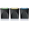 Prosperplast Cestino Prosperplast SORTIBOX 3 x 25 l riciclato nero