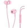 AQL AUDIO QUALITY LAB AQL Acoustic - Cuffie Auricolari a Filo Cablato con Microfono e Tasto Risposta Integrato per Smartphone - Stereo - Jack da 3,5mm - Rosa