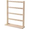 Yunmeryker Supporto Porta Gioielli per Orecchini E Anelli con Espositore in Legno, 4 Ganci a 24 Livelli