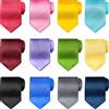 Syhood 12 pezzi cravatte in raso tinta unita cravatte set business formale cravatta cravatta per gli uomini occasione formale matrimonio (colore vivace)