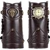 Generic Protezioni per Braccia in Pelle PU Bracciali Medievali Steampunk Knight Gauntlet Polsino per Oggetti di Scena per Costumi Halloween