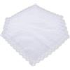 F Fityle 5x Cotone Fazzoletti Ricamati in Pizzo Fazzoletto Fazzoletto Bianco con Fazzoletto