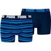 PUMA Everyday Striped Boxers 2P, Biancheria Intima Uomo, True Blue Combo - New, L