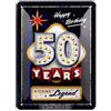 Nostalgic-Art Targa retrò, 15 x 20 cm, 50 Years Birthday - Idee regalo per compleanno, in metallo, design vintage