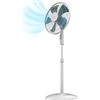 Cecotec Ventilatore a Piantana EnergySilence 515 WindLite Pro. 56W, 16" (40cm), 3 Velocità, Oscillazione Automatica, Altezza Regolabile, 5 Pale, Massima Sicurezza, Bianco, Aria Fresca Pura