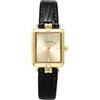 CARLIEN Orologio da polso da donna, alla moda, vintage, rettangolare, al quarzo, cinturino in pelle, impermeabile, semplice, delicato, casual, nero e marrone