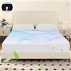 OneAmg Lenzuola con messa a terra per letto queen size, lenzuolo con angoli arrotondati in 10% pura fibra d'argento + 90% cotone biologico, kit di messa a terra per migliorare il sonno e il benessere
