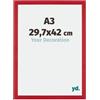 yd. Cornice A3 29.7x42 cm Rosso - Cornice in MDF Mura