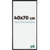 yd. Your Decoration - Cornice 40x70 cm - Nero Lucente - Decorativa Parete in Plastica con Vetro in acryl - Antiriflesso - 40x70 Cornice - Evry