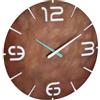 TFA Dostmann Orologio da parete analogico, 60.3536.08, radiocomandato CONTOUR, orologio radiocomandato, orologio di design, aspetto ruggine