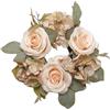 LeeQinersw Giove di Rosa a Tema Primaverile con Anello di Candela, per Occasioni Speciali, Champagne