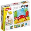 Quercetti Jumbo Peggy Mosaico Bambini, Giochi Bambini 2 Anni fino ai 5 Anni, Chiodini per Bambini 3 Anni, Costruzioni per Bambini 3 Anni Creative con 16 Chiodini e 4 Piastre, Made in Italy