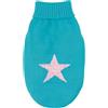 Record - Maglioncino per Cani Moonlight Sky Star. Maglione caldo con Stella sul Dorso, Dolcevita Elegante, Foro Guinzaglio e Passante Zampe Posteriori | Azzurro, S - Lunghezza dorso 35 cm