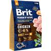 Brit Premium Adult M - Cibo secco per cani di taglia media, 3 kg | Alimento completo al pollo per cani di taglia media: supporta la salute di pelle, pelo e articolazioni. Ben tollerato.
