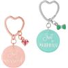 GRUSS & CO Portachiavi per partner, motivo Just Married, set di ciondoli in acrilico, lunghezza 8,3 cm, regalo di matrimonio, 48092, multicolore, Länge 8,3 cm, Motivo Just Married