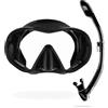 CRESSI F-Dual+Supernova Dry-Combo Set Snorkeling-Nero/Nero