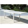 Tavolo allungabile da giardino in alluminio bianco 135/270x90,5 cm
