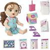 Baby Alive Time for School Baby Doll Set, Back to School Toys for 3 Year Old Girls & Boys & Up, 12 Inch Baby Doll, Brown Hair