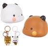 KQWVZ Giocattolo Antistress, 2 Pezzi Bubu Dududu Giocattoli Antistress Signore Bubu Dudu Portachiavi, Antistress Bambini, Squeeze Toys, Antistress Giocattolo per Bambini E Adulti