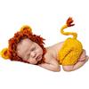 DELEY Unisex Bebè Leone Costume Neonato Uncinetto Foto Puntelli 0-6 Mesi