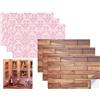 Lewtemi 6 fogli di carta da parati e pavimenti in miniatura per casa delle bambole con pellicola adesiva e colla, mini decorazioni fai da te, accessori per casa delle bambole in miniatura, 30,5 x 20,3