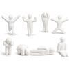 Generic 8 figure dipinte Mecha Chameleon stampate in 3D, non verniciate, 3D Mecha Chameleon, figure umane fai da te, multi pose in PLA bianco, da 1,37 a 9,5 cm, per arte fai da te e giochi di famiglia (#C)