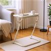 MEUBLE COSY Tavolino da Salotto, Tavolo Laterale Regolabile per Divano con Piano Inclinabile, Beige