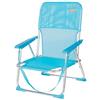AKTIVE Sedia da spiaggia pieghevole, tessile e alluminio, blu, 44 x 40 x 72 cm, capacità 110 kg, traspirante, portatile con manico