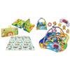LIONELO Robby Grande reversibile tappetino gioco e educativo 200x180cm per neonati e bambini & Anika 2in1 Palestrina Tappetino da Gioco Box 114cm Cuscino sotto la Pancia Ricco