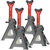 STIX Automotive Equipment 4 cavalletti di supporto da 3 tonnellate con rivestimento in gomma, capacità 3000 kg, per auto, SUV, officina