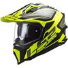 LS2, Casco Moto Cross EXPLORER ALTER Matt Black H-V Yellow, M
