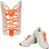 kwmobile Set 2X Lacci Scarpe con Fibbia - Laccio Poliestere Arancione Fluorescente Ø3mmx120cm per Bambini Ragazzi Adulti - Lacci Sostitutivi - Laccio Scarpa Senza Nodi