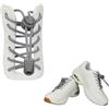 kwmobile Set 2X Lacci Scarpe con Fibbia - Laccio Poliestere Grigio Ø3mmx120cm per Bambini Ragazzi Adulti - Lacci Sostitutivi - Laccio Scarpa Senza Nodi