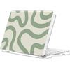 FFBOFFC Custodia Compatibile per Macbook Pro 16 pollici 2020 2019 con Touch Bar e Touch ID A2141, Case Copertina Rigida in Plastica Protettiva con Macbook Pro 16, Strisce verde menta
