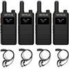 Retevis B63S Walkie-Talkie, PMR446 Ricetrasmittenti Professionali Con Schermo LCD, RT622P 3.0, 15 mm Ultrasottile, 1620mAh, VOX, Walkie Talkie con Auricolare per Commercio al Dettaglio (4 Pezzi, Nero)