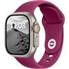 DONEGANI ELETTRONEO SB Cinturino per Apple Watch Ultra 3 2 49mm, Serie 11 10 46mm, 9 8 7 45mm 41mm, SE 6 5 4 44mm 40mm, 3 2 1 42mm 38mm Donna Uomo Band Bracciale Sport Silicone, Viola Rosa