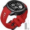 ANBEST Compatibile con Garmin Instinct 2/Instinct Cinturino, Braccialetto Sport di Ricambio in Silicone Adatto per Instinct 2/Instinct/Instinct Esports/Instinct Solar Smart Watch, Rosso