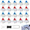 FinalCool 20 Interruttori per Tastiera Meccanica, 3pin Rosso Blu Interruttore,per Tastiera Meccanica Adatta per Cherry Mx Gateron Sostituzione Fai da Te,Con Clic Tattile E Udibile(10 di Ciascuno)