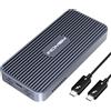 Wotbcg Alloggiamento SSD NVMe da 80 Gbps M.2 con ventola, compatibile con Thunderbolt 5 / USB4 V2.0, retrocompatibile con Thunderbolt 4 / USB4 V1.0 e USB 3.2 / 3.1 / 3.0
