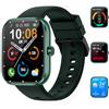 MFVLP Smartwatch Uomo Donna, 1.83 Orologio con Chiamata Bluetooth, Smart Watch con 112+ Sports, Contapassi/Sonno/Cardiofrequenzimetro, Impermeabile IP68 per Android iOS-Verde