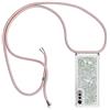 Paekear PekaTech Custodia per Cellulare con Corda per LG Velvet 4G/5G/ LG G9 Case, Liquido Sabbie Mobili Bumper TPU Cover con Collana Practical Stylish/Necklace Cordoncino Cordino Tracolla, Argento