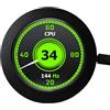 VSDISPLAY 7,4 cm 2,1 480 x 480 IPS 450nit LCD Round Monitor | mini H/D porta video, alimentazione micro USB, per CPU fai da te GPU temperatura PC case display