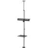 Maclean MC-791N Porta TV Telescopico Soffitto- Pavimento con mensola 37 -70, max. 30 kg