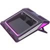 IETS GT300 Doppio ventilatore Laptop Cooling Pad per 14-17 pollici gaming Laptop, Laptop Cooler Pad con filtro antipolvere, anello in gomma flessibile, luci colorate, supporto regolabile, velocità