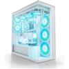 ARCTIC Xtender VG White (Clear Glass) con Supporto Verticale per GPU - Case per PC, Vetro Panoramico Temperato, Radiatore 2 x 420 mm, Torre Midi, E-ATX, 5x Ventole A-RGB Preinstallate - Bianco