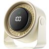 Ventilatore da tavolo Vention PBJ - Velocità massima 2500 giri/min - Batteria da 3000 mAh - Modalità notturna - Display - Connessione USB-C - Beige