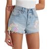 Levi's 501 Original Shorts, Pantaloncini di jeans Donna, Fresh As A Daisy Short, 25W