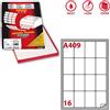 MARKIN Etichetta adesiva A/409 bianca 100fg A4 47,7X70mm (16eti/fg) Markin