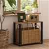 Furinno TURN-N-TUBE 4 Ripiani, Scaffale, Libreria, Mensole Aperte, con Listelli in Legno, Poli Quadrati, per Organizzazione Indoor/Outdoor, Garage, Soggiorno, Naturale