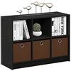 Furinno CUBIC Organizer e Stoccaggio Armadio, Organizer Armadio 6 Cubi con Cesti, Ripiani Aperti per Armadio, Camera da Letto, Soggiorno, Americano/Marrone Medio